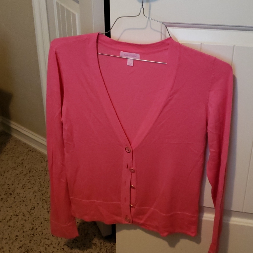 Lily Pulitzer pink cardigan